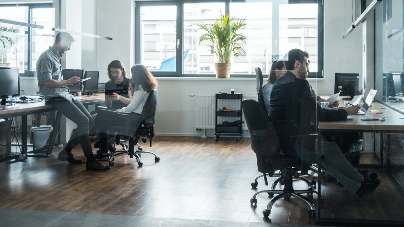 Office environment with natural light