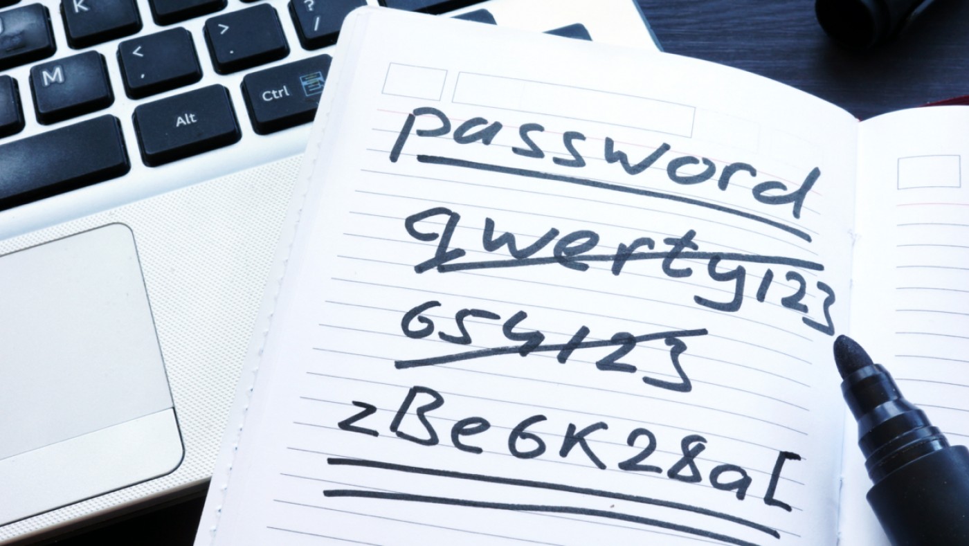 Handwritten examples of password strength