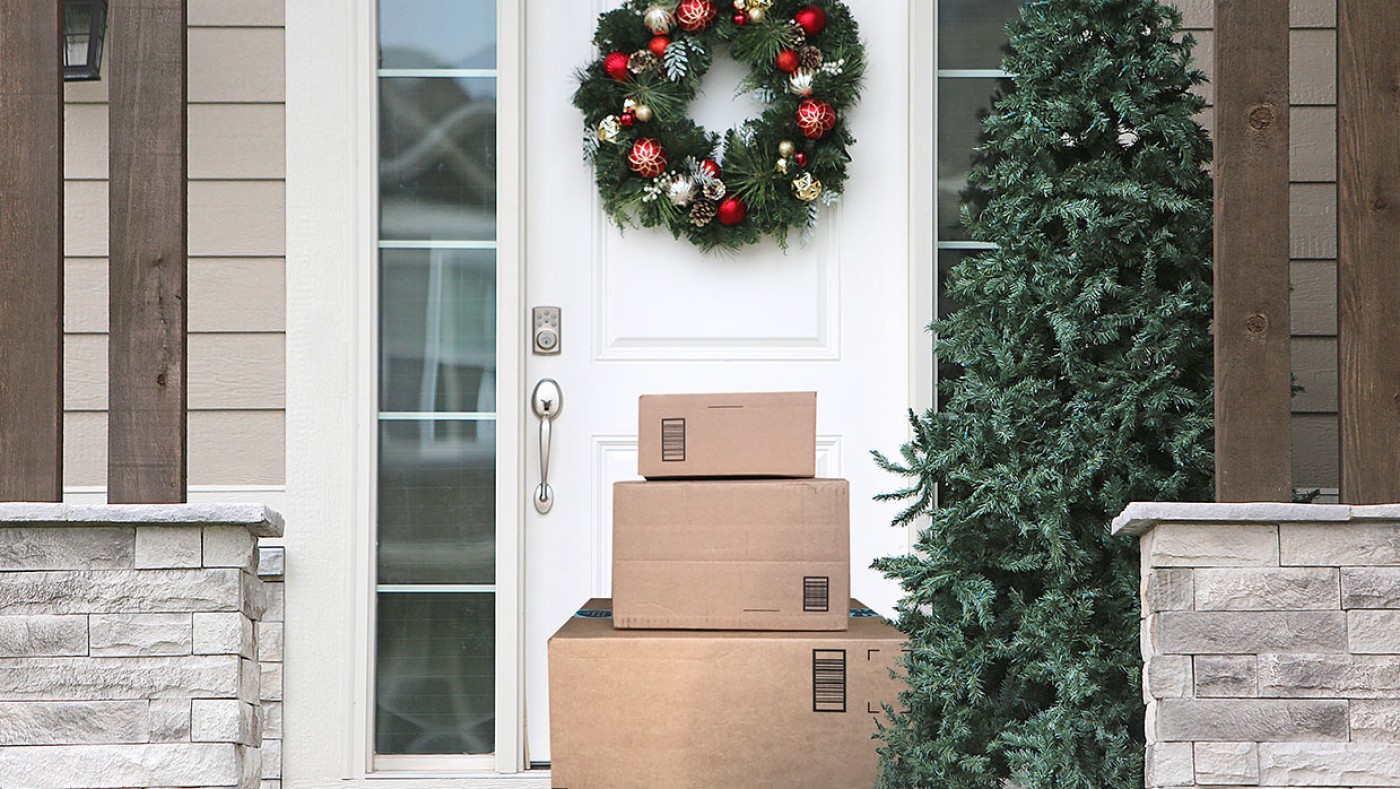 packages on the porch