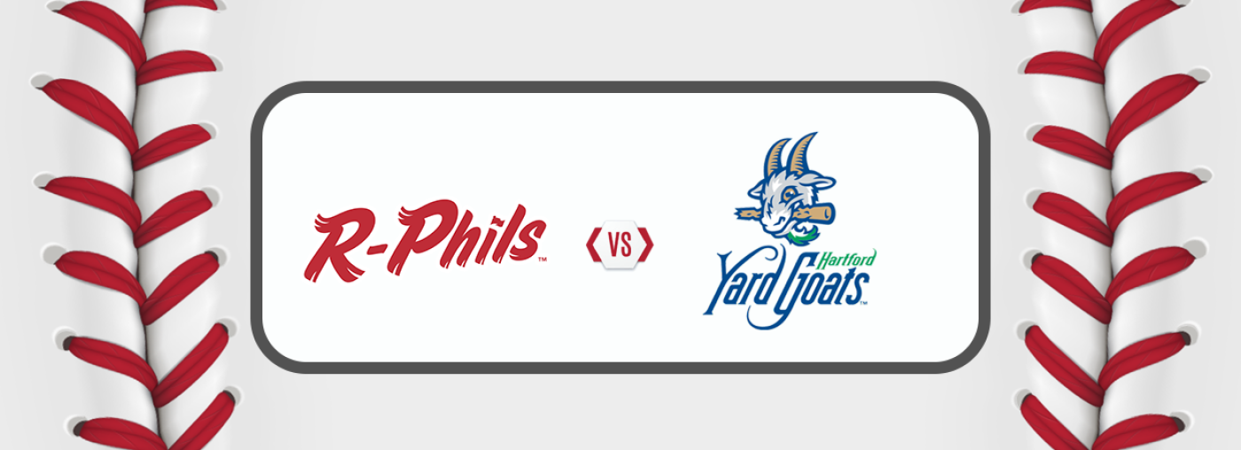 Reading Phillies and Hartford YardGoats logos