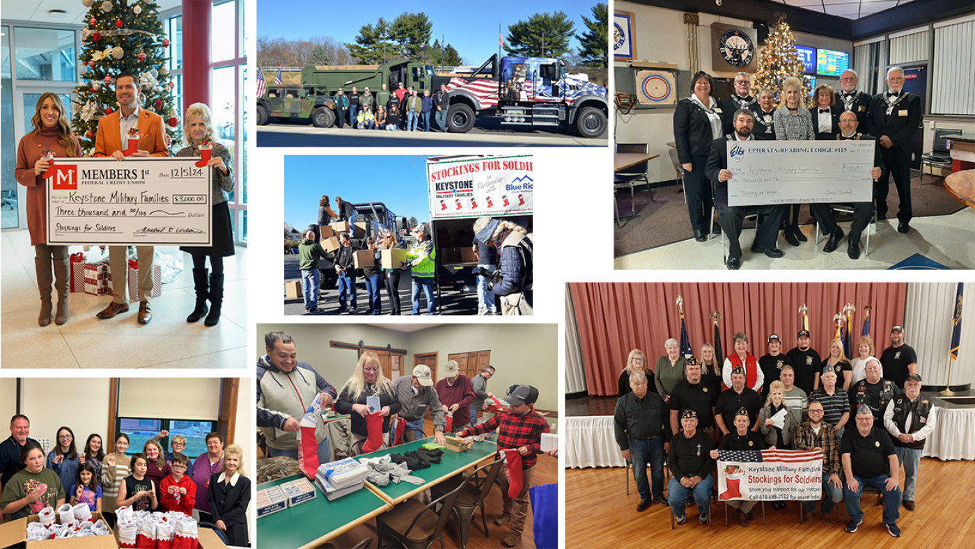 Community groups participating in Stockings For Soldiers.