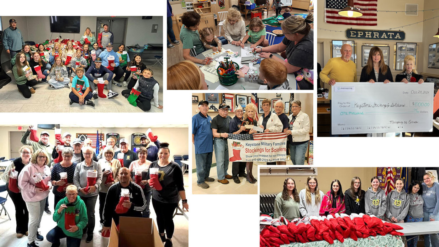 Community groups participating in Stockings For Soldiers.