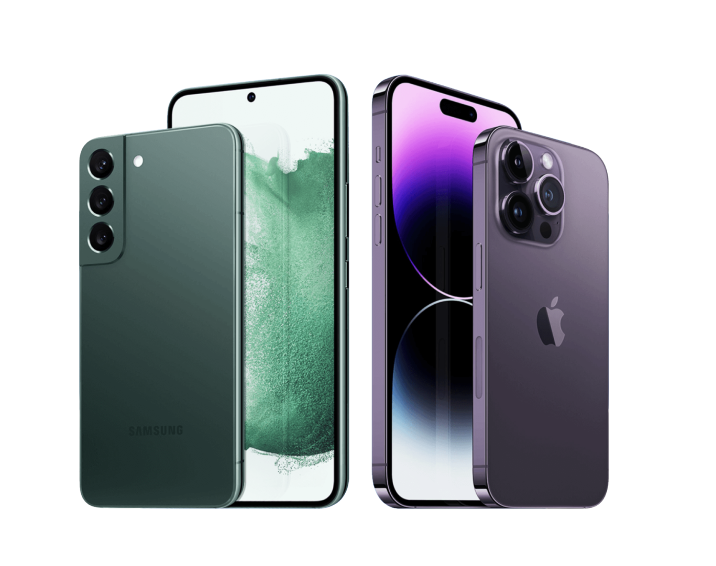 2 mobile phones graphic